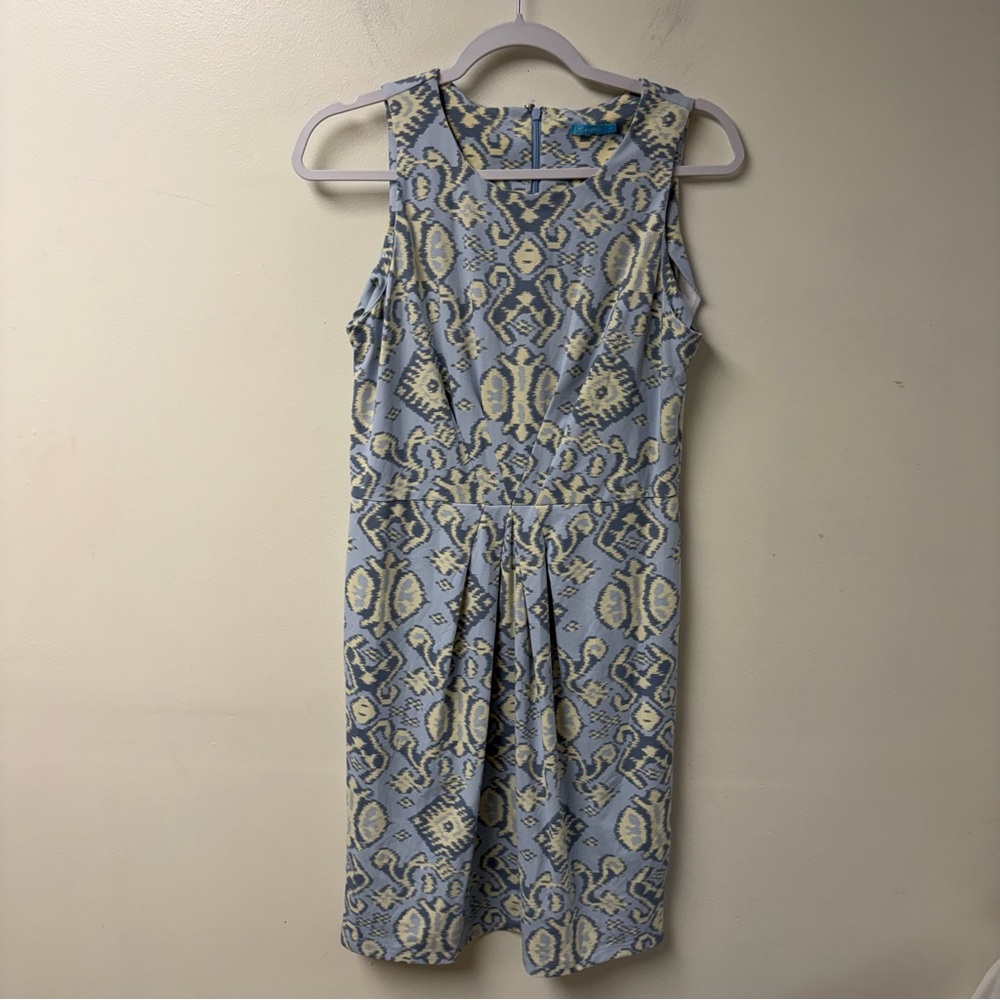 J. McLaughlin Sleeveless Ikat Mia Dress Blue Size Medium‎